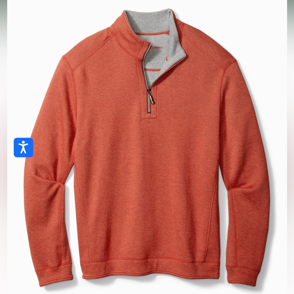 Tommy Bahama reversible half zip